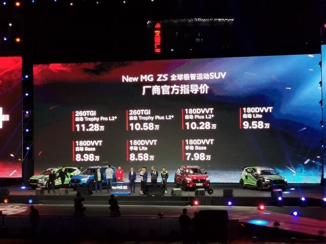 全新名爵ZS正式上市 7.98万起售