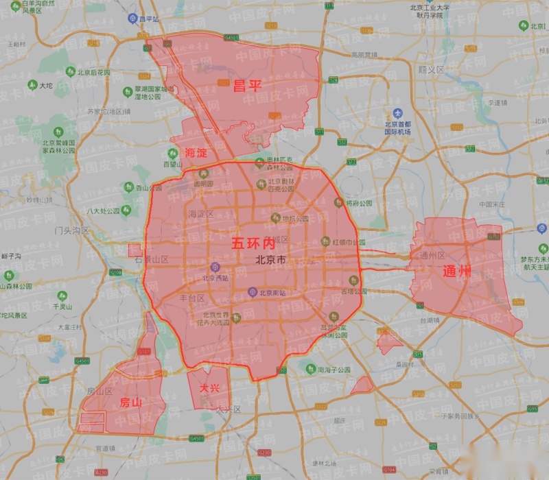 应急尽一切可能帮助你北京皮卡限行地图