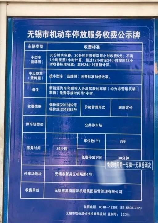 硕放机场停车费多少钱一天，无锡机场附近有免费停车场吗？