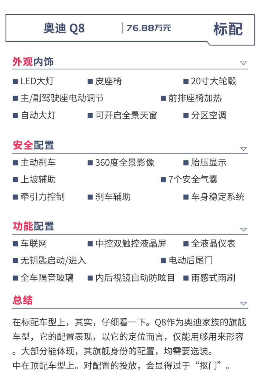 奥迪旗舰SUV！全新Q8哪一款更值得购买？