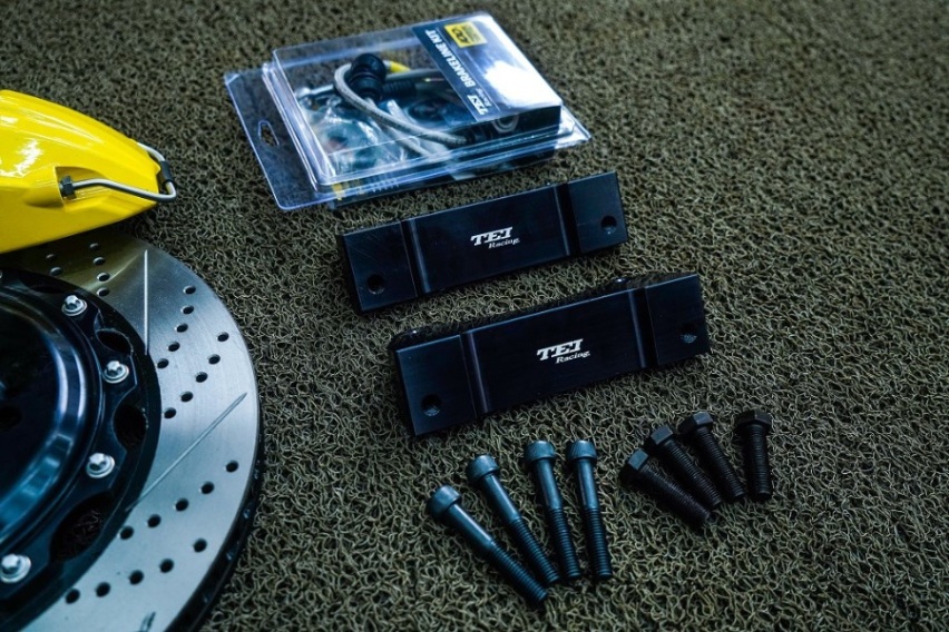 现代菲斯塔前轮刹车改装案例，升TEI Racing前P40NS刹车套装