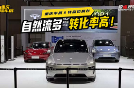 重庆车展特斯拉展台火爆？自然流多+转化率高，年轻人都选它