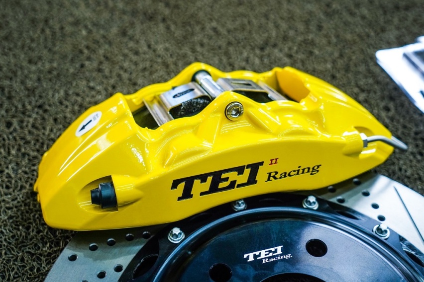 现代菲斯塔前轮刹车改装案例，升TEI Racing前P40NS刹车套装