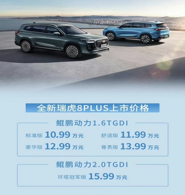 10.99万元起，全新瑞虎8 PLUS哪款值得买？