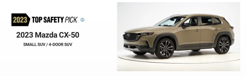 MAZDA CX-50行也荣获中保研（C-IASI）安全碰撞测试优秀评