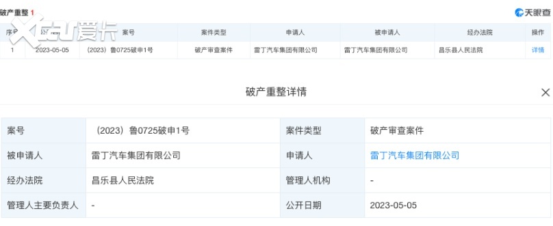 雷丁汽车宣布破产重整 消费升级核心技术是关键