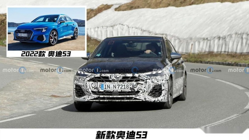 新款奥迪S3和RS3正在路试，前脸更帅气，五缸发动机再升级