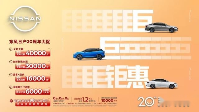 快速下单，享受东风日产20周年特惠，让购车更简单！