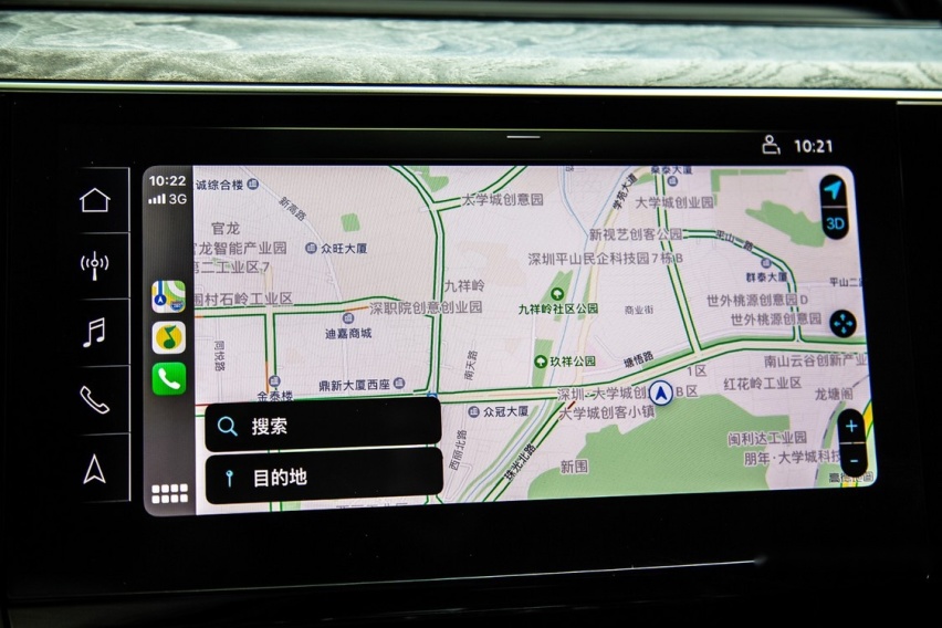 新版 CarPlay 的原生地图界面