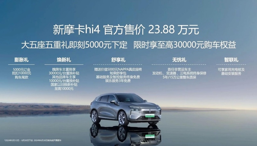 至高3万限时优惠 售23.88万元 魏牌新摩卡Hi4上市