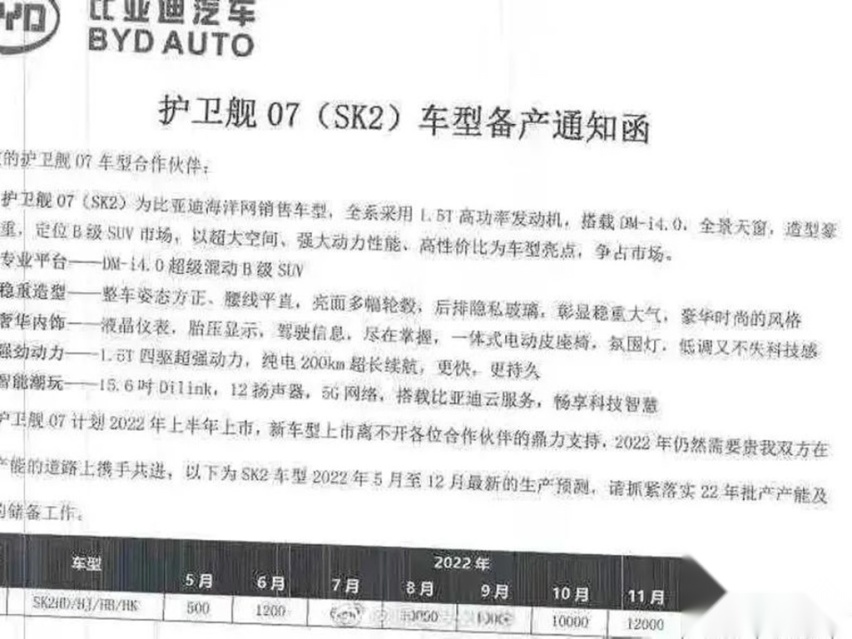 5月份开始投产，比亚迪护卫舰07试谍照曝光