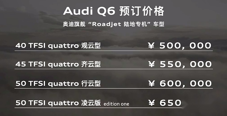 奥迪Q6正式亮相！比Q7便宜10多万！
