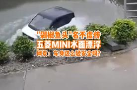 "剁椒鱼头"五菱MINI水面漂浮，网友质疑：车身这么轻，安全吗？