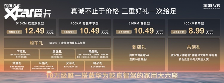 10.49万起预售！星海V6携华为乾崑智驾杀入10万级市场