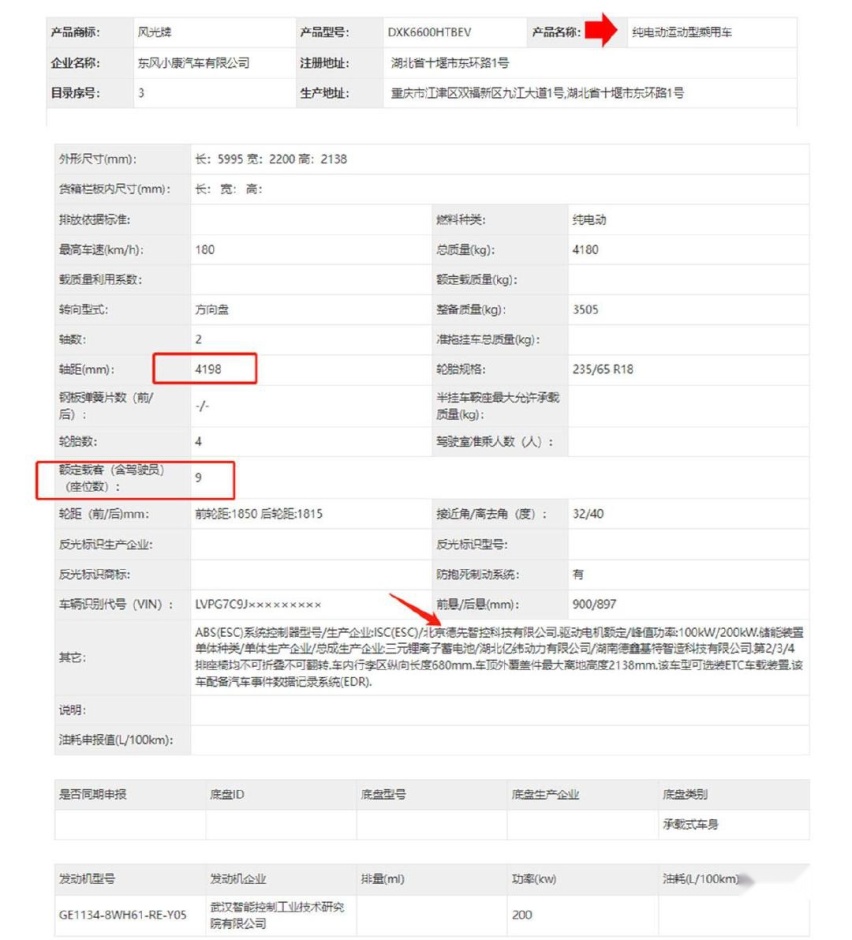 东风风光大型MPV曝光，车长超5.9米，重达3.5吨，这是啥车？