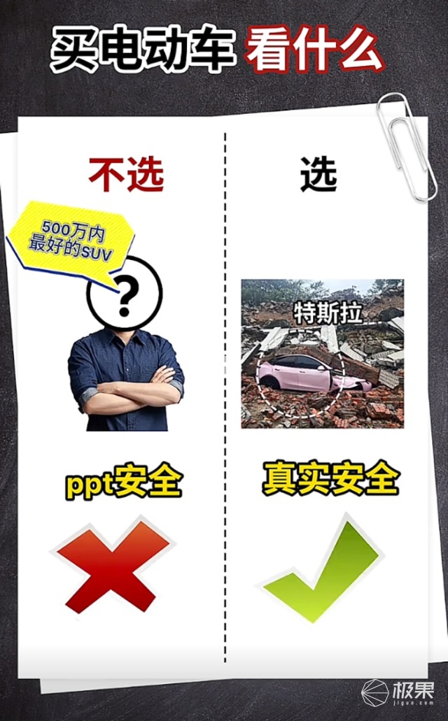 特斯拉年终缺德时刻，发视频嘲讽理想不安全，只有冰箱彩电大沙发！|极果新车评
