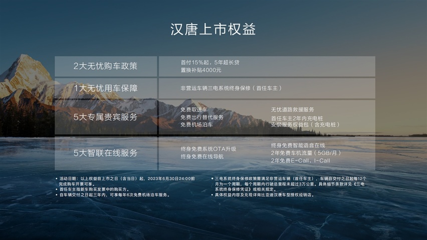 汉唐双旗舰冠军版正式上市，售价20.98~29.98万元