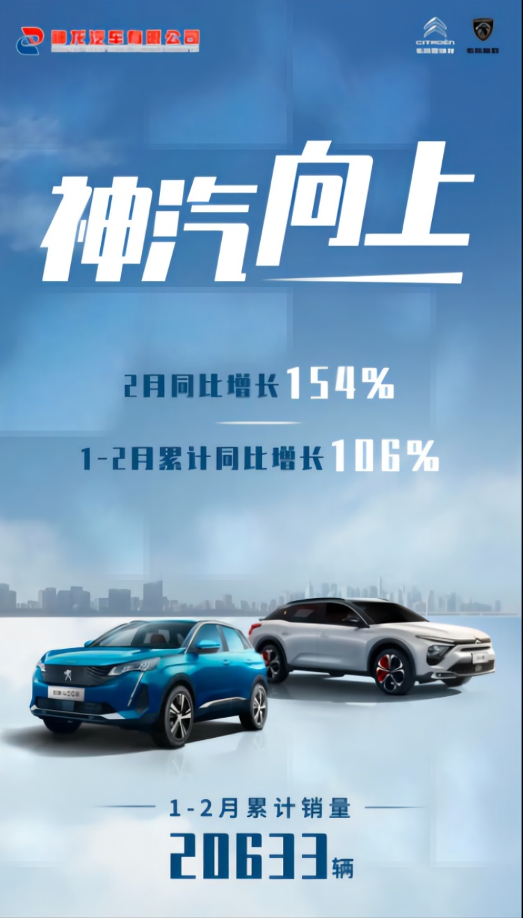 标致雪铁龙销量公布 2022年1-2月超过2万台 估计一半是凡尔赛