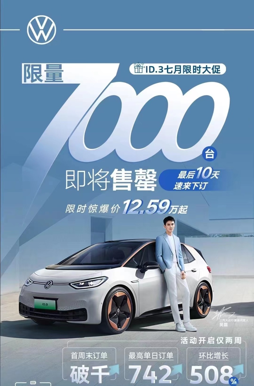 7000台即将售罄，杀入12万区间的ID.3真香