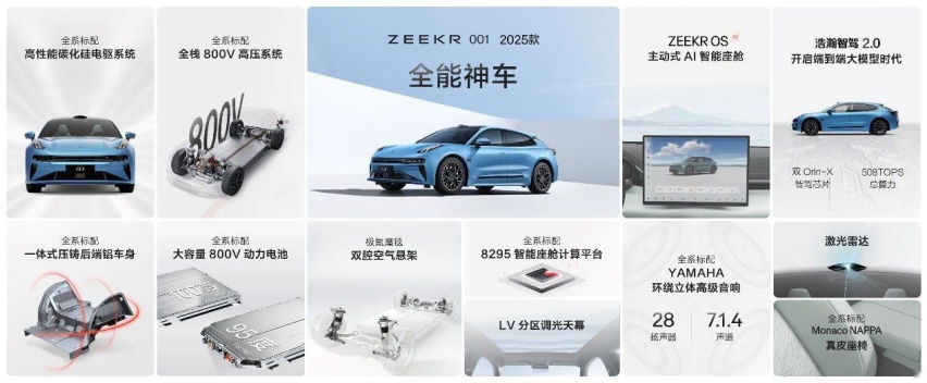 纯电车型就该这么玩！2025款极氪001、极氪007全能上市