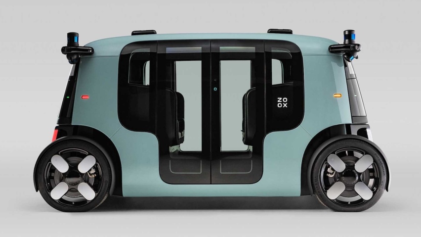 可爱又富有科技感 Zoox推出首款无人驾驶纯电动公交车