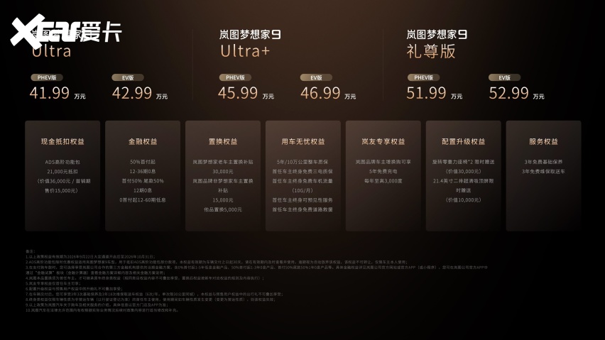 售价41.99万元起！岚图梦想家9上市 全系全域L3级架构设计