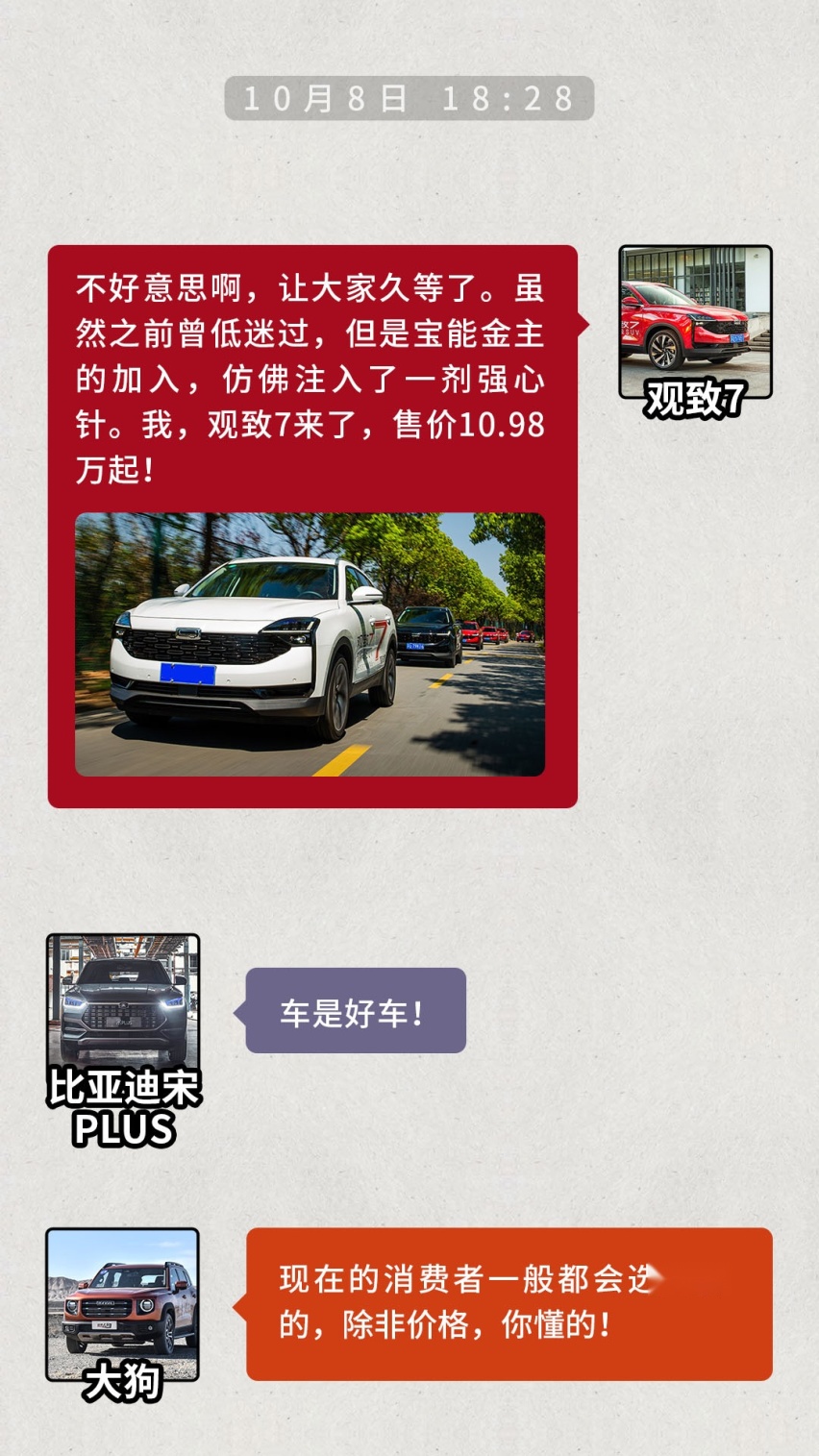 一进群就被疯狂围观！这些新车都说自己超牛X！