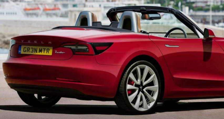 特斯拉Model 3敞篷版渲染图曝光！两个字:想要！