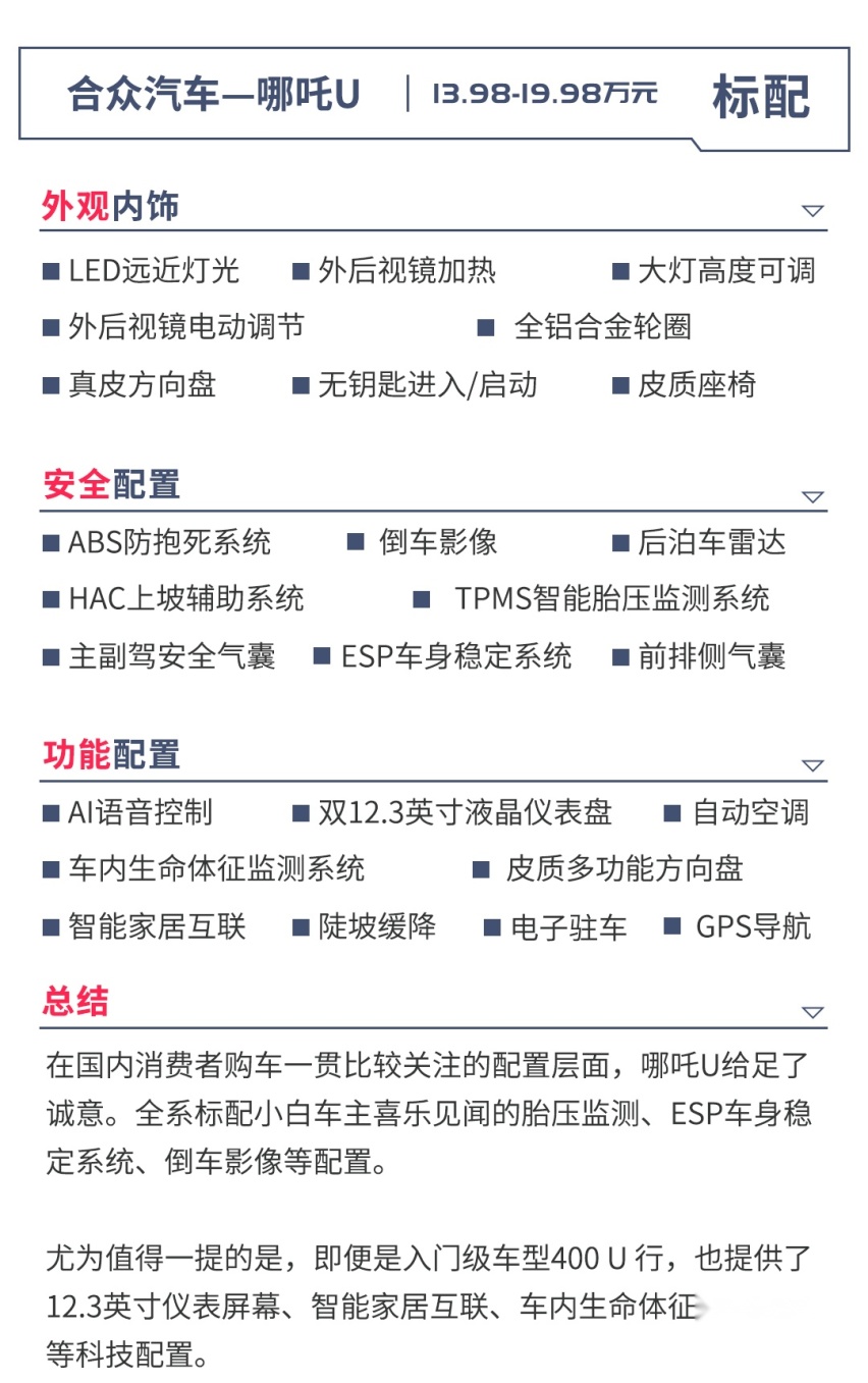 顶配不到20万哪吒U上市，就该这么选！