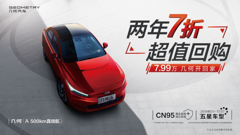 2年后7折回购 几何A不到8万？