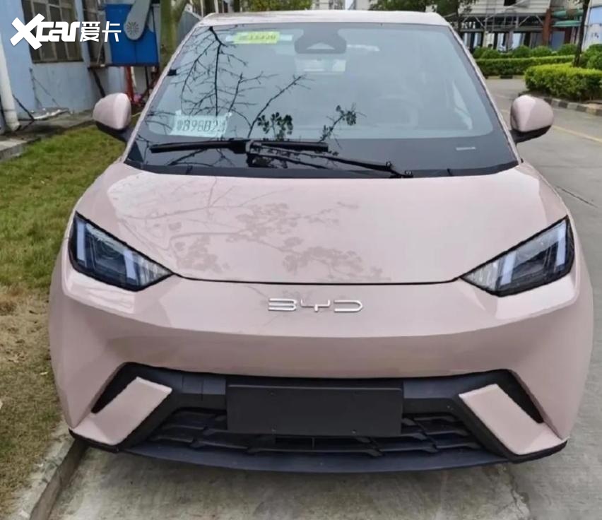 比亚迪海鸥实车曝光，采用粉色车漆，续航400km，预计售价6万元起