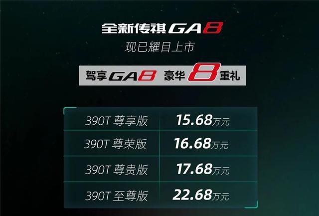 全新传祺GA8正式上市，售价15.68万起，新车实力到底如何