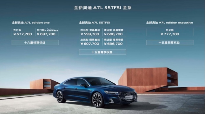 价格是否符合你的预期？上汽奥迪A7L预售开启59.97-77.77万元