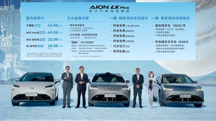 AION LX Plus：我的续航不算多，打个对折也就500KM吧