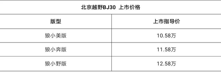 10万级硬派之作，BJ30在城市SUV市场中不存在竞争者