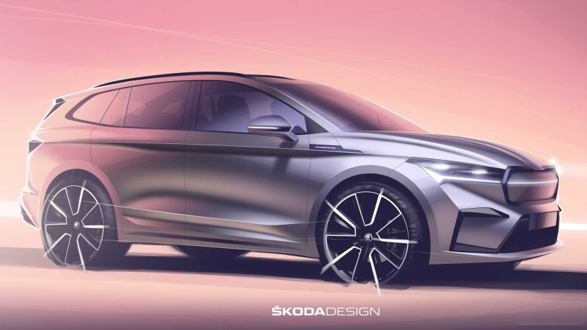 斯柯达首款纯电SUV—Enyaq iV外观官图