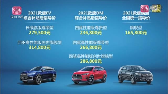 2021款比亚迪唐正式上市 售16.58-31.48万元