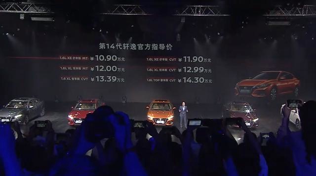 比想象更便宜，全新一代轩逸上市，售价10.90-14.30万