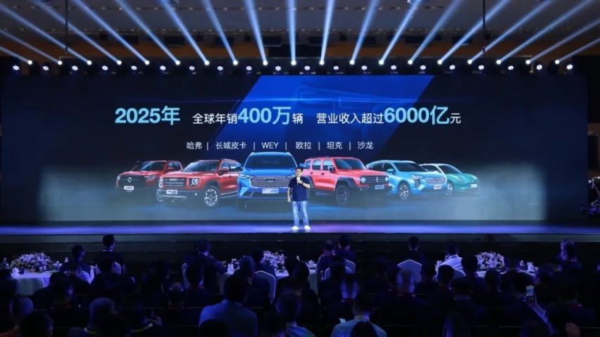 长城汽车：2025年的小目标——年销400万辆，营收6千亿
