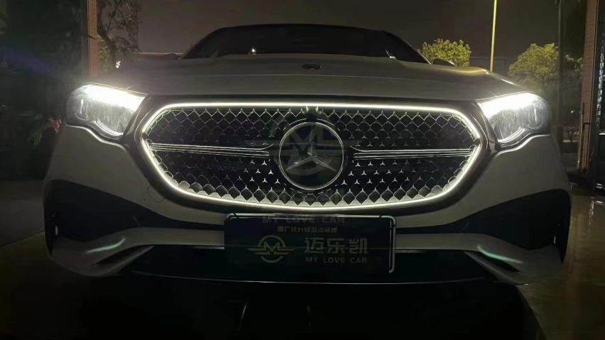 小升级大变化，2024款奔驰E300L改装原厂发光中网