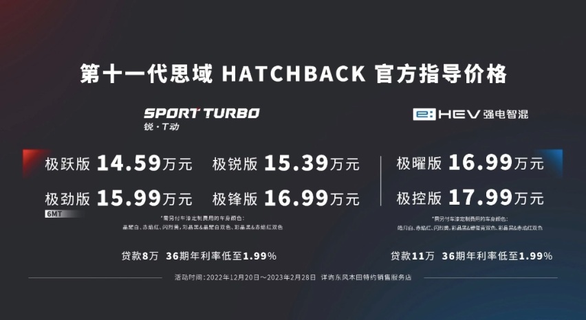14.59万元起售 全新思域HATCHBACK 正式上市，配掀背式尾门