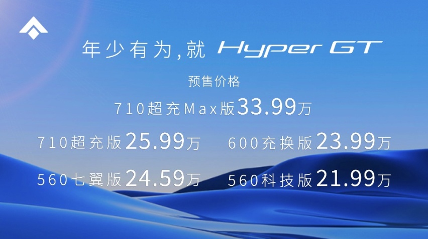 21.99万起，Hyper GT预售发布，纯电豪华领域开启新序章