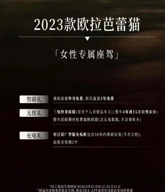 绷不住了？长城欧拉开启官降，闪电猫现金直减3万，你考虑么