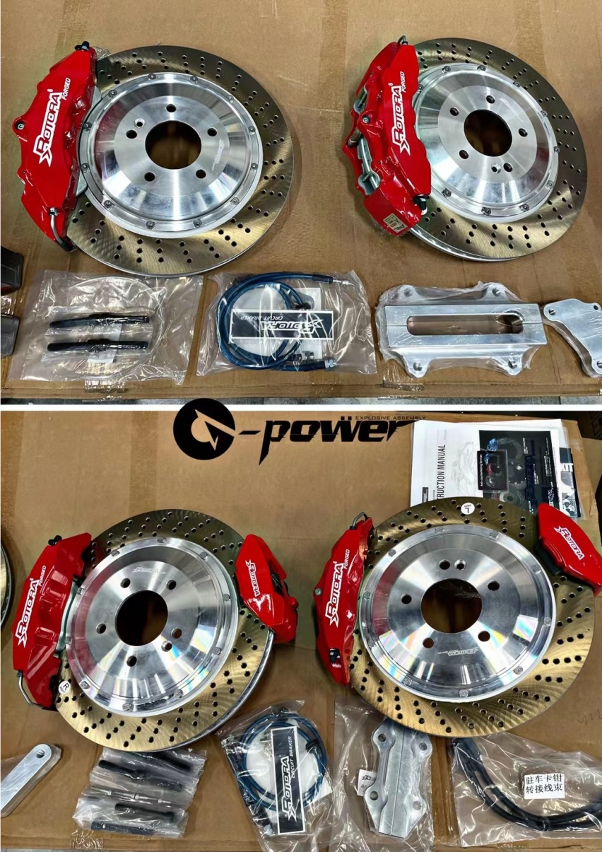 奔驰G350(W463-2)改装Rotora前6后4双卡钳刹车
