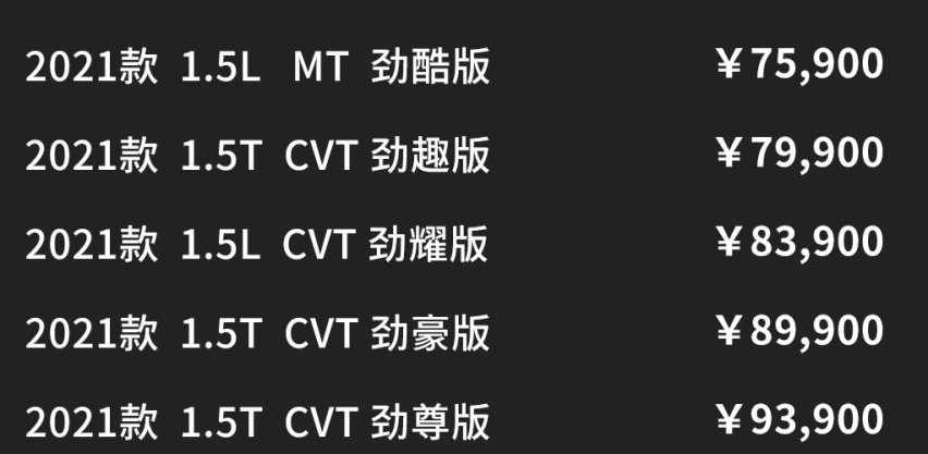 凯翼炫界Pro购车手册，推荐1.5CVT劲豪版