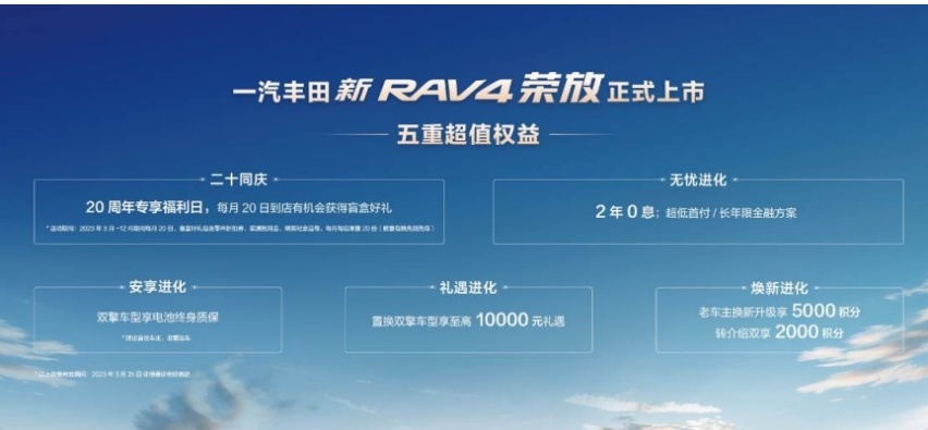 全能进化！标配三大智能配置，一汽丰田新RAV4荣放售17.68万元起