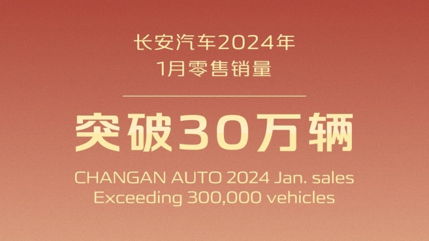 破30万辆！长安汽车公布1月销量，姜还是老的辣？