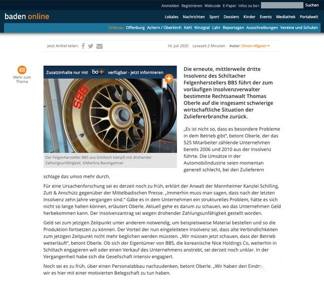 著名轮毂生产商BBS又㕛叒宣布破产，以后你还买得到吗？