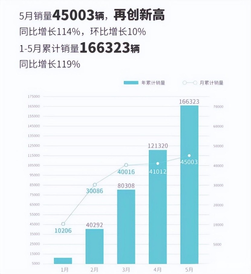 5月新势力销量 梯队分层明显 蔚小理分家