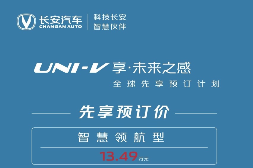 终于来了！预订价13.49万的运动型轿车，长安UNI-V是不是你的菜？